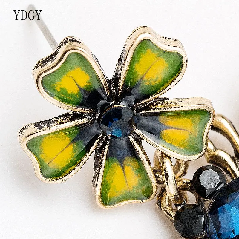 YDGY преувеличенный бренд сплав масляная капля акриловая вставка пчела серьги