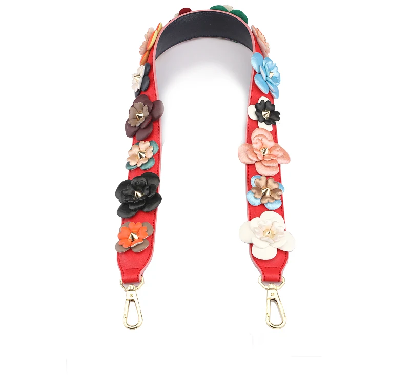 Новый цветок женские сумки ремни кожа дизайн шикарный новый модные аксессуары