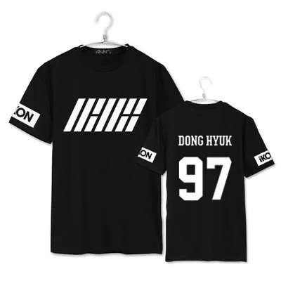 Летняя свободная футболка с надписью IKON BI WELCOME BACK Album MH631|Футболки| |