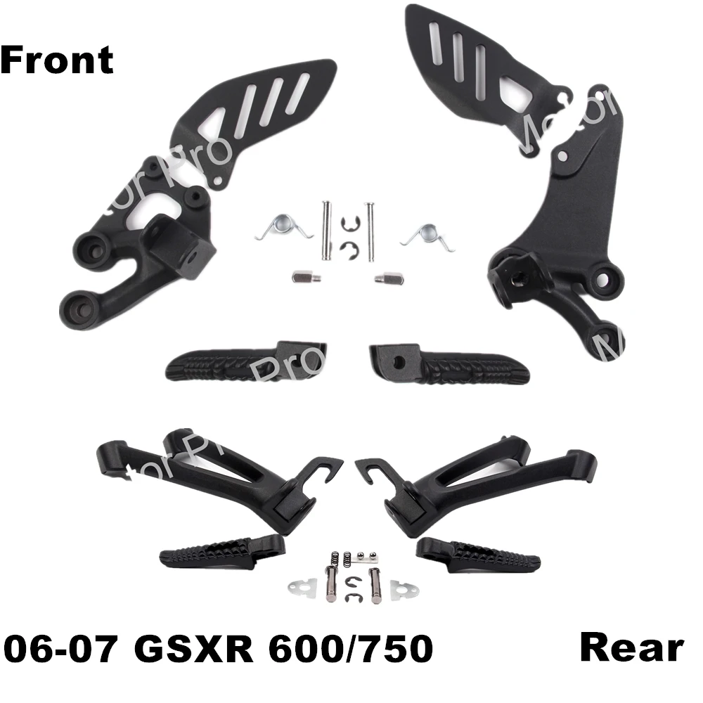 

Footrests For Suzuki GSXR 600 750 2006 2007 Front Rear Foot Pegs Pedal Brackets Motorcycle GXS R600 R750 GSXR600 GSXR750 GSX750R