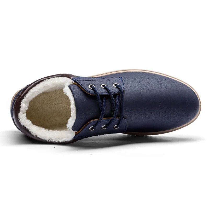 2018 Новая мужская зимняя обувь зимние ботинки с плюшевой подкладкой нескользящая