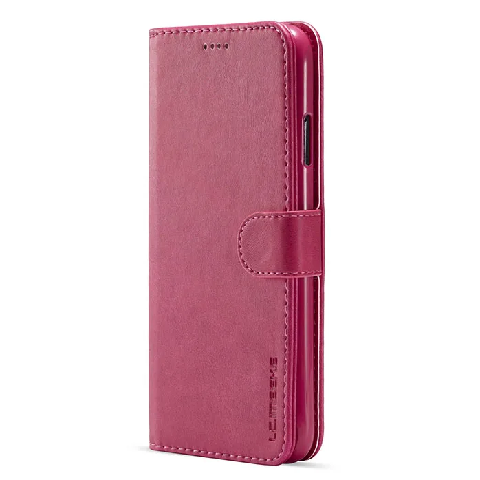 Rose red Магнитный кожаный чехол-бумажник для iphone 6 S 7 8 Plus XS Max XR слот для карт откидная крышка для iphone X XR XS iphone 6 S 7plus 8plus - Цвет: Rose red