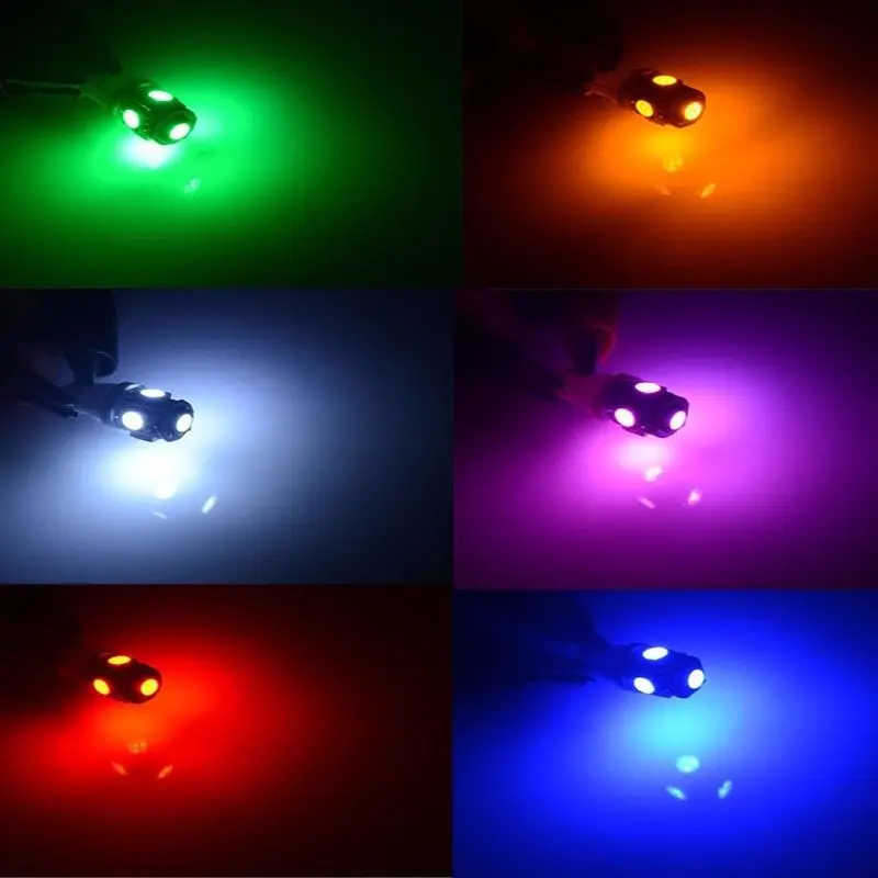 10x T10 5050 W5W 5SMD 194 168 12V светодиодный Автомобильная задняя боковая лампа 2825 158 192| |