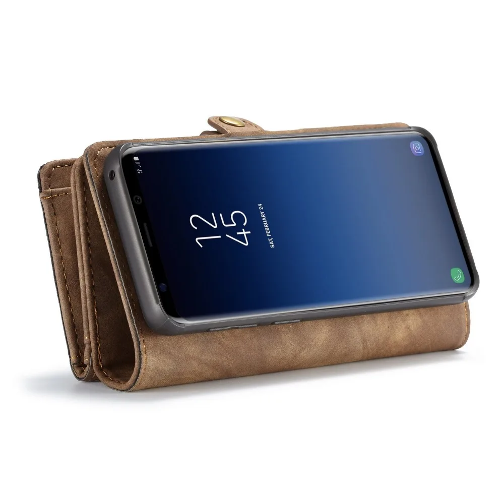 Для samsung S9 Plus молнии бумажник Folio Магнитная крышка чехол из натуральной кожи в