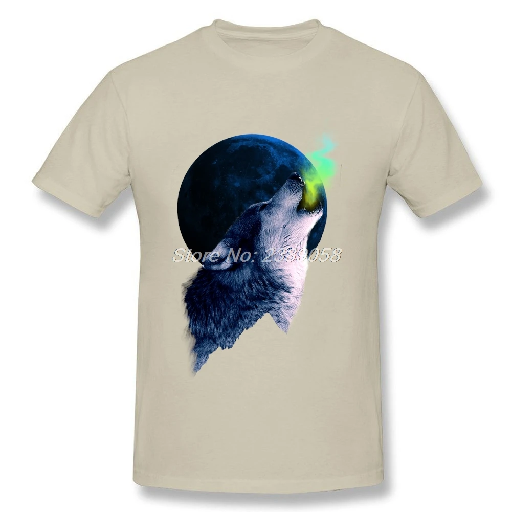 Мужская футболка с коротким рукавом в стиле ретро 3D принтом волка роскошная Camisetas