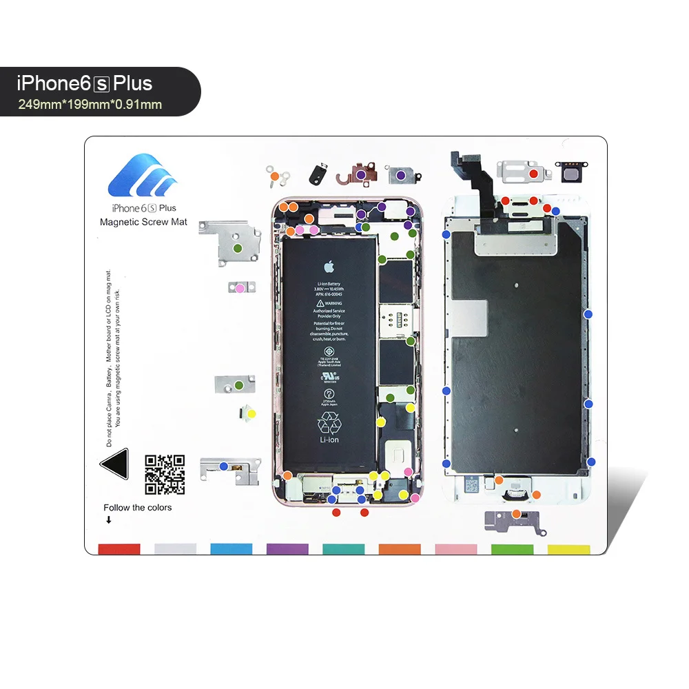 Профессиональный направляющий коврик для iPhoneXSMAX XS X 8 8P 7 7P 6s 6P 6 Магнитный винт Хранитель диаграмма коврик Мобильный телефон Инструменты для ремонта