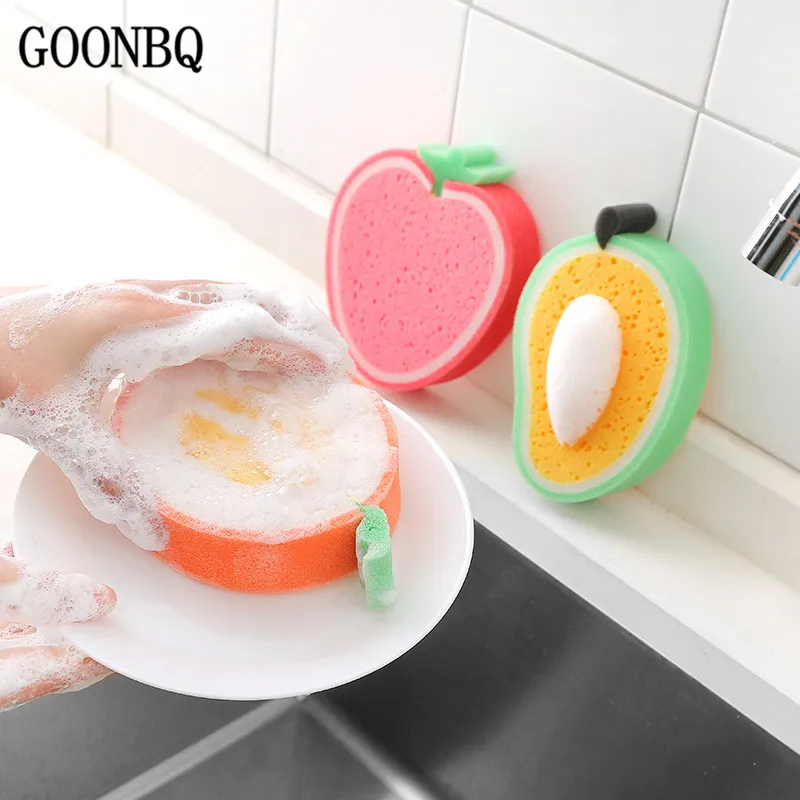 GOONBQ 1 шт. губка для мытья фруктов оранжевая манго клубника Cantaloupe форма чистки