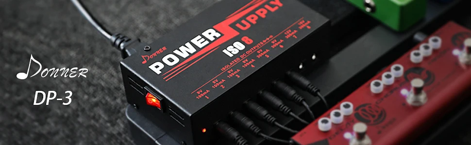 Donner DP-3 изолированный выход гитарный эффект педали питания для 9 В/12 В/18 в педали доска гитарные аксессуары Защита напряжения