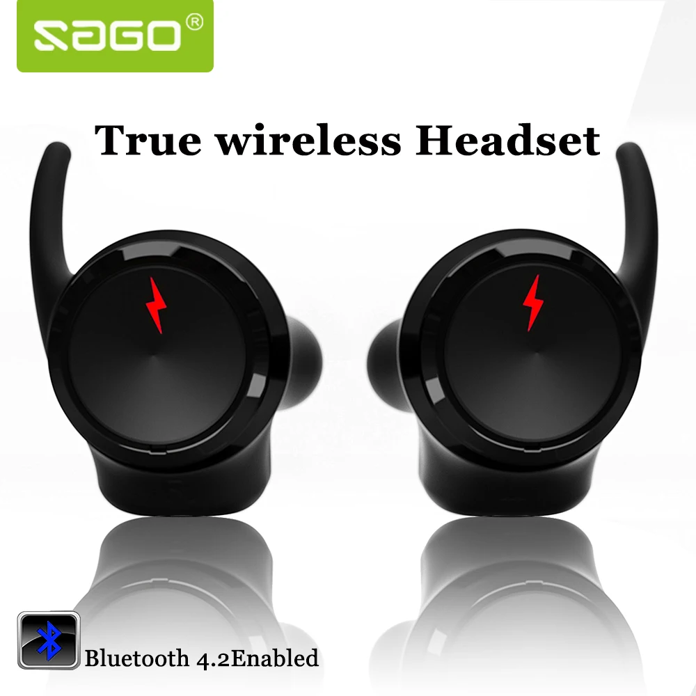 Sago новейшие беспроводные eadphones Bluetooth 5,0 стерео HD беспроводные наушники с микрофоном бинауральный вызов Автоматическое Сопряжение для iphone8