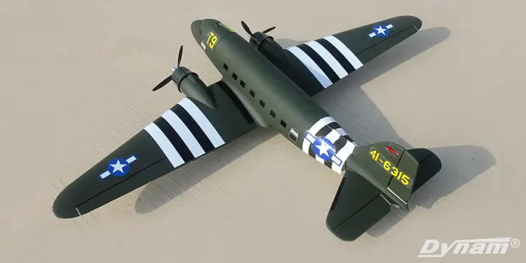 C47SKYBUS skytrain dynam 1,47 метров PNP EPO RC самолет