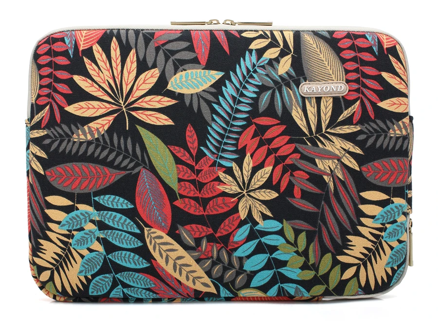Waterproof Canvas Printing Women Men Sleeve Laptop Bag For Macbook Air 13 Pro 11 12 14 15 Case For Xiaomi Asus Lenovo Cover