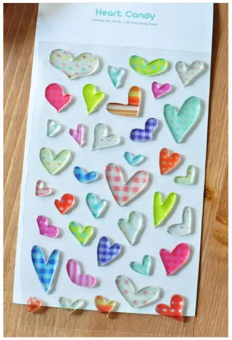 Корея Радуга Цвет Любовь Сердце наклейки/DIY Скрапбукинг дневник декоративные наклейки/декоративные предметы/школьные канцелярские принадлежности G029
