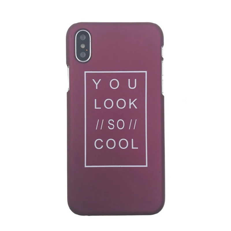 UXIA Письмо печати чехол для телефона iphone X case 5S 5 6 S 7 8 плюс жесткая матовая