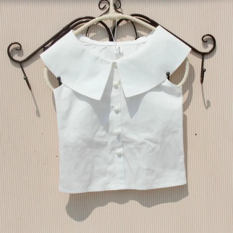 design 4 white Г. Летняя Школьная блузка для девочек-подростков белые хлопковые топы для девочек, блузки Детские рубашки детская одежда для детей 6, 8, 10, 12 лет, JW4820 - Цвет: design 4 white