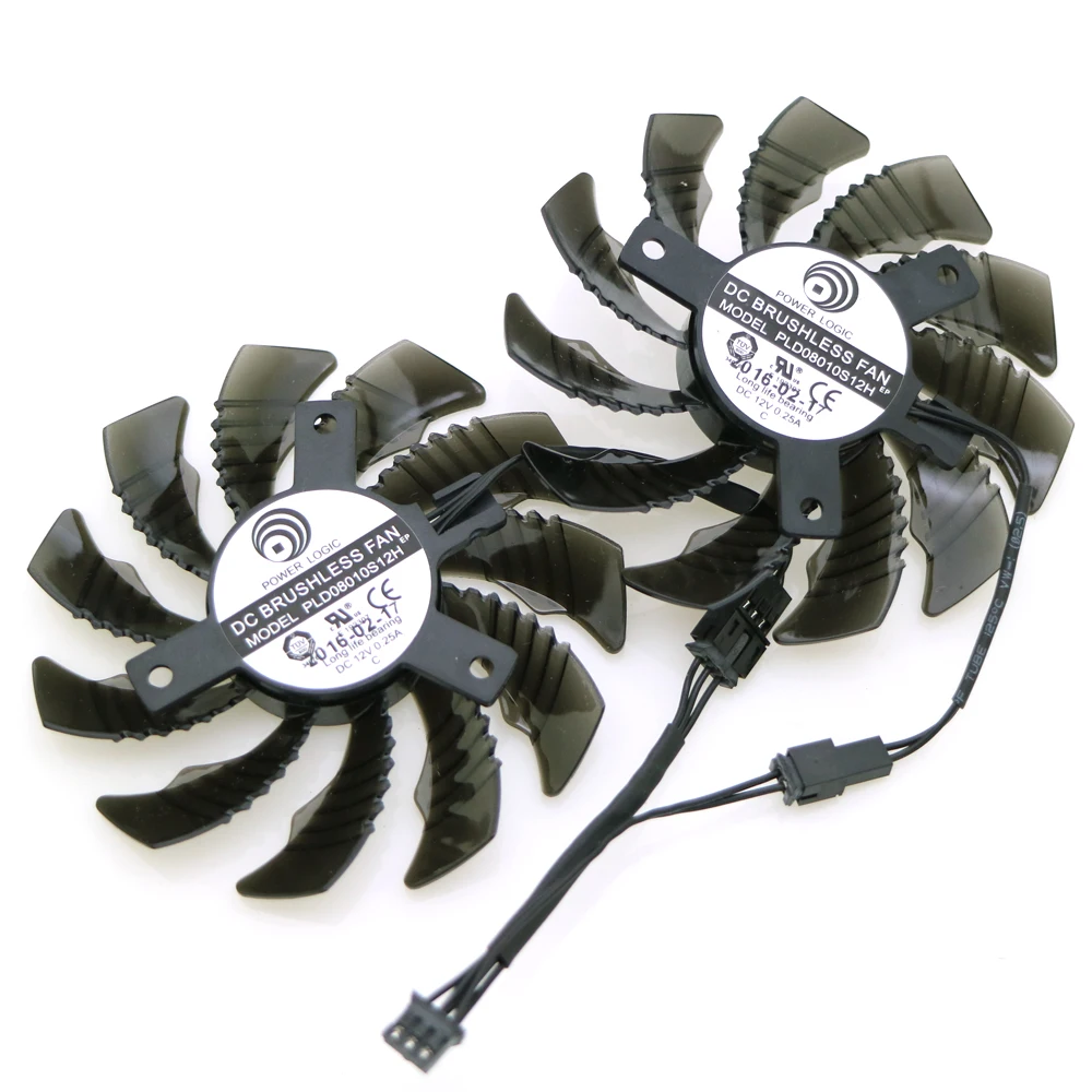 Вентилятор видеокарты PLD08010S12H 12 в 0 25 а 75 мм для Gigabyte|vga fan|75mm vga fanfan 3pin |
