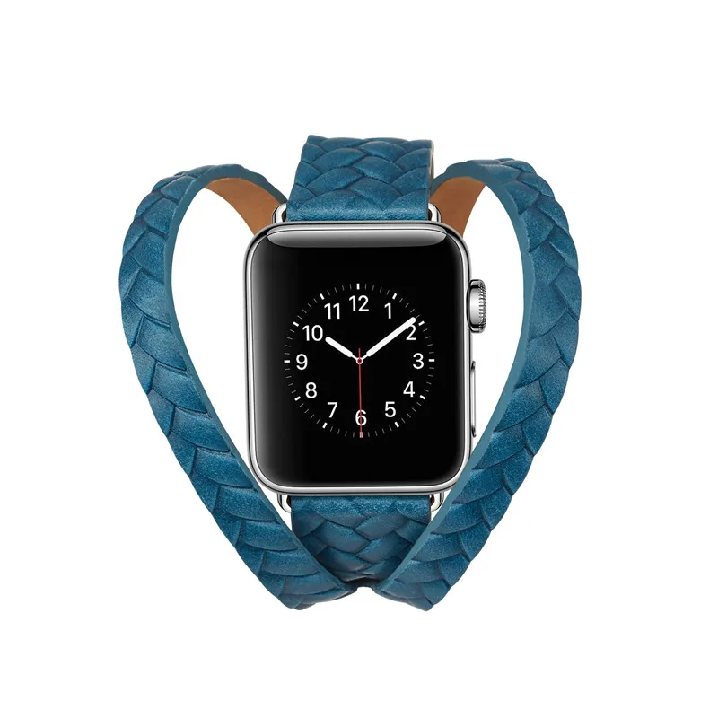 Роскошный кожаный ремешок для часов Apple Watch 44 мм 40 42 38 серии 4 3 2 1 сменный Браслет |