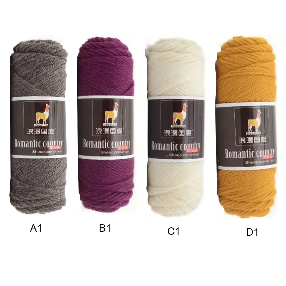 100 г толстая пряжа разноцветная основа для вязания шерстяная крючком