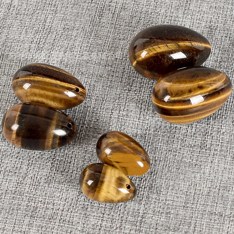 Нефритовое яйцо 3 шт./компл. просверленные натуральные тигровые глазки яйца из