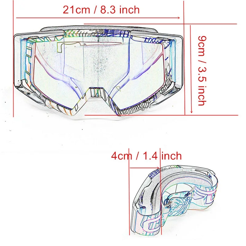Очки для мотокросса горные очки внедорожников синие белые черные мотоциклетные