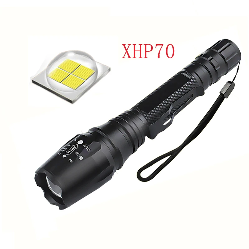 Litwod Z10V5 CREE XHP70 Тактический мощный охотничий светодиодный фонарик 1000 люмен Зум для