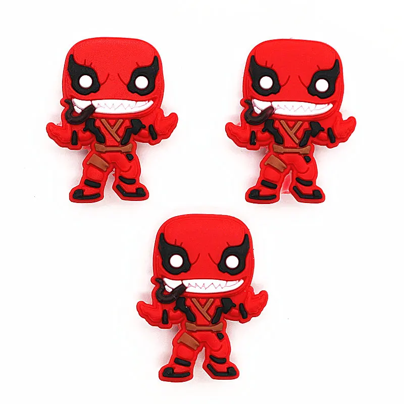 Venom 3 pcs Распродажа, 1 шт., украшения для обуви в стиле Джокера, Deadpool, аксессуары для обуви, украшение для обуви в виде яда для croc jibz, Детские вечерние подарки на Рождество, DONG-3DP - Цвет: Venom 3 pcs