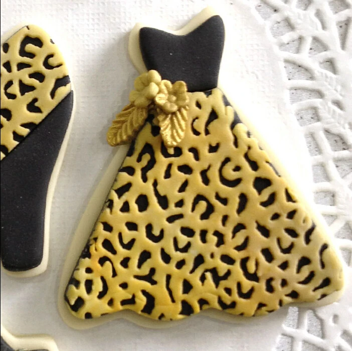 1PCS Leopard Texture Shape Silicone Cake Mold Lace Border Fondant Mould Cookware Non-Stick Decorating D081 | Дом и сад