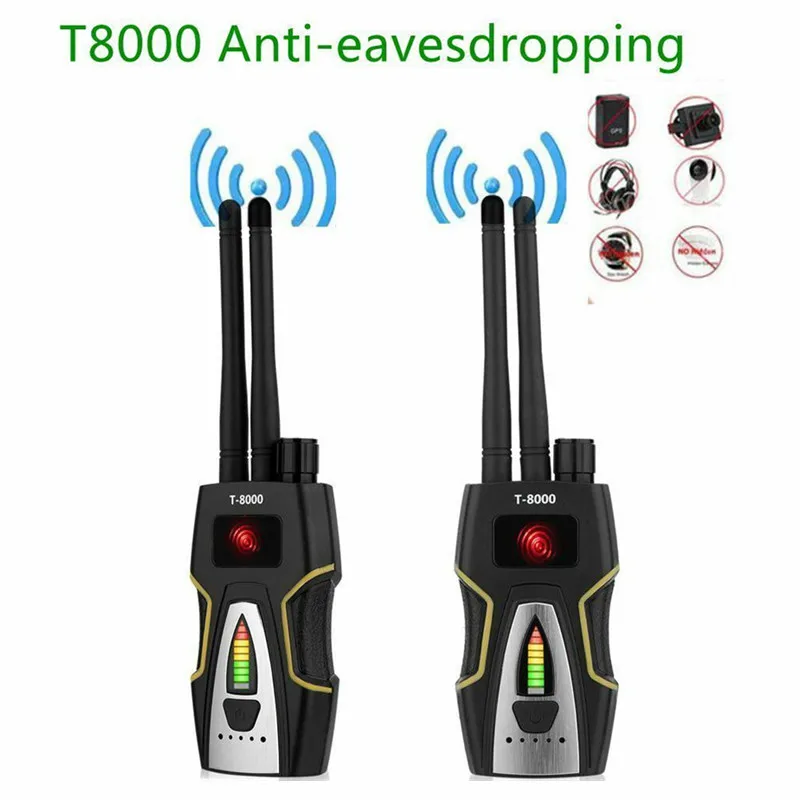 T 8000 двойная антенна радиочастотного сигнала детектор GSM аудио Finder GPS сканера Анти