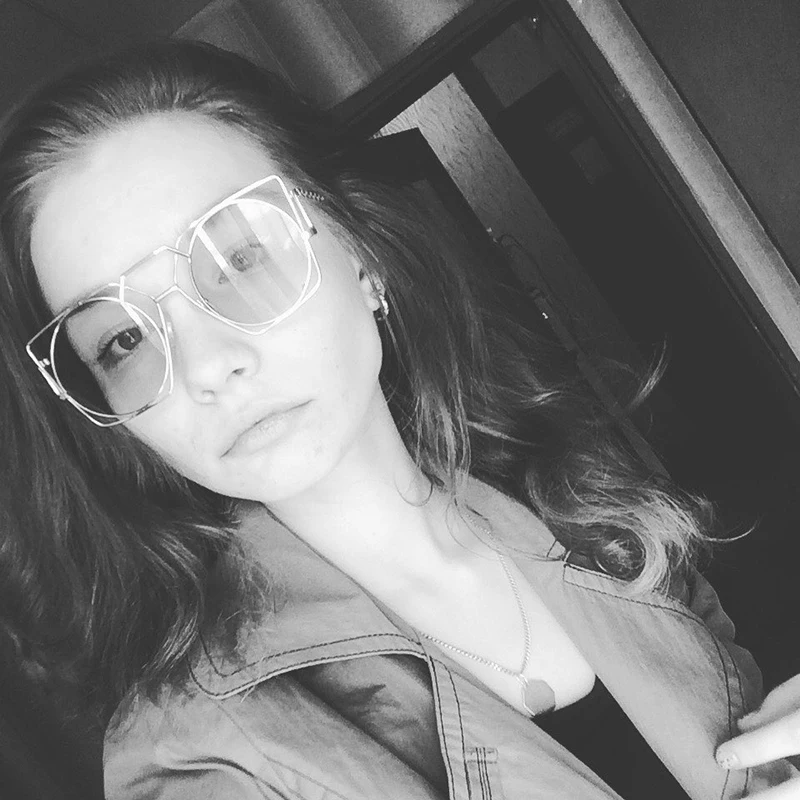 SO &amp EI классические солнцезащитные очки &quotкошачий глаз&quot с полой оправой из