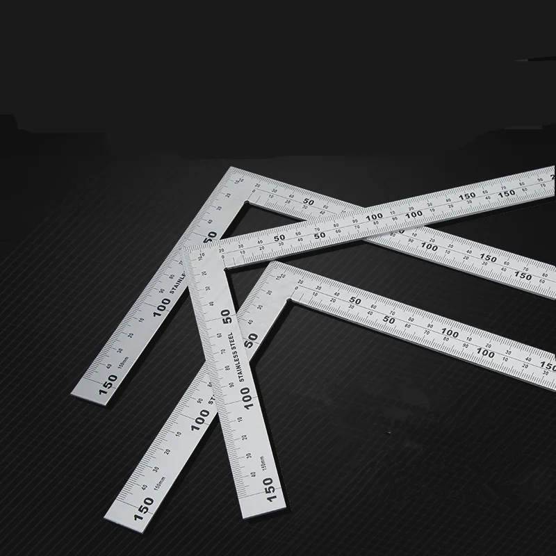 1pcs Stainless Steel Angle Square Broadside Knife-Shaped 90 Degree Angle Blade Ruler Gauge Blade Measuring Tool 150 x 300mm angle square broadside knife shaped 90 degree angle blade ruler gauge blade measuring tool