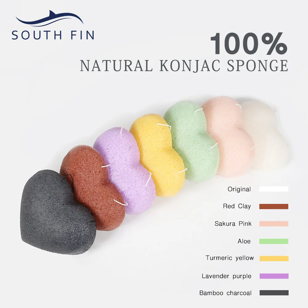 Натуральная микрофибра в форме сердца губка для мытья и уборки лица Волшебная