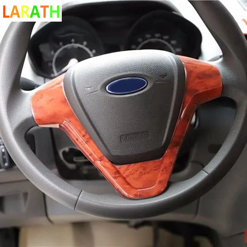 Для Ford ecosport 2013- ABS пластик/углеродное волокно накладка на руль наклейки с блестками авто аксессуары для стайлинга автомобилей