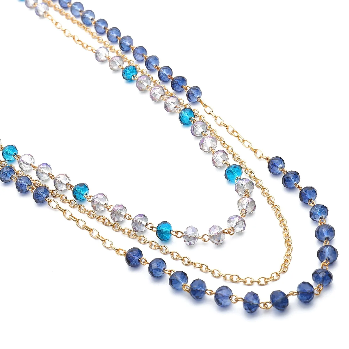 Модное темпераментное простое геометрическое ожерелье Личность Кристалл дикое