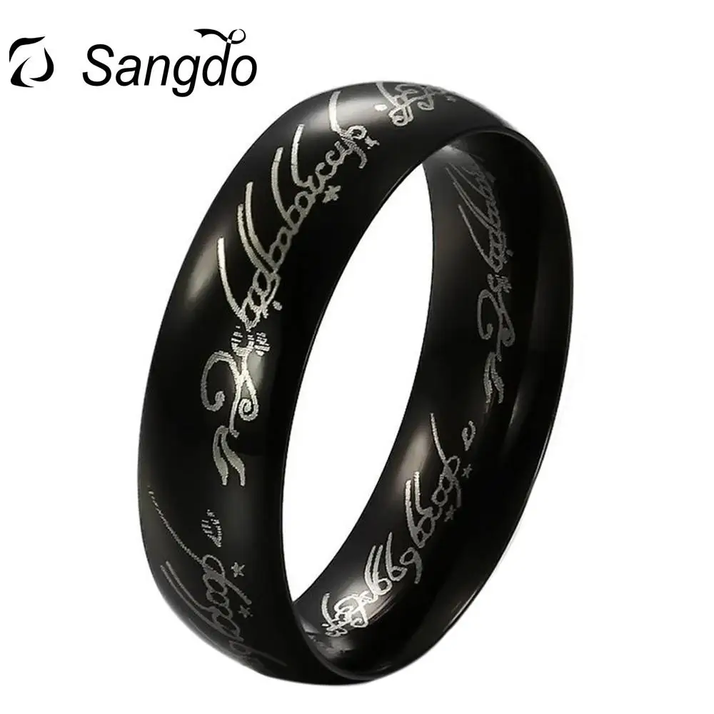 Sangdo кольца модные титановые стальные черные украшения для мужчин|black jewelry|jewelry for