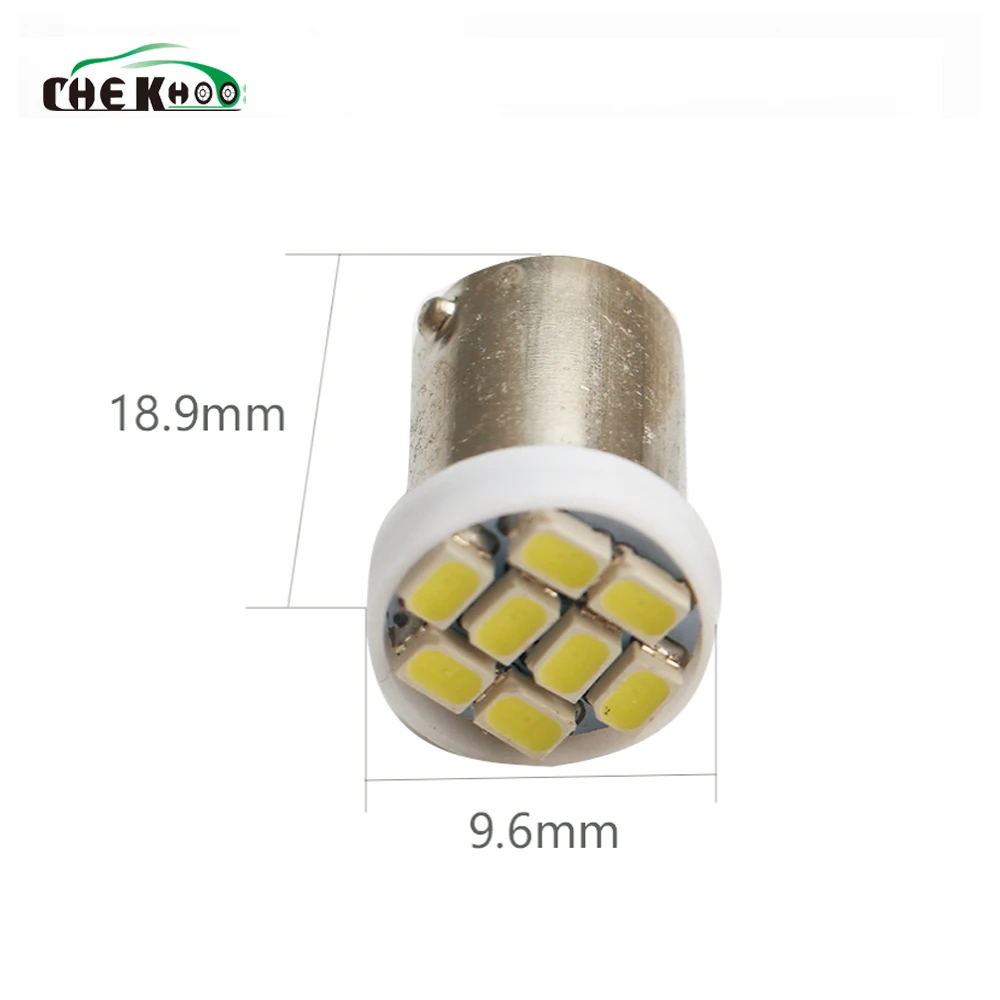 100 шт. автомобильный светильник BA9S 3020 1206 8SMD комнатного светодиодного