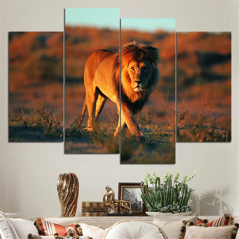 

Mordern Lion Canvas Painting Animal Wall Art Posters and Prints Spray Painting Home Decor Oil Modular Pictures for Home No Frame