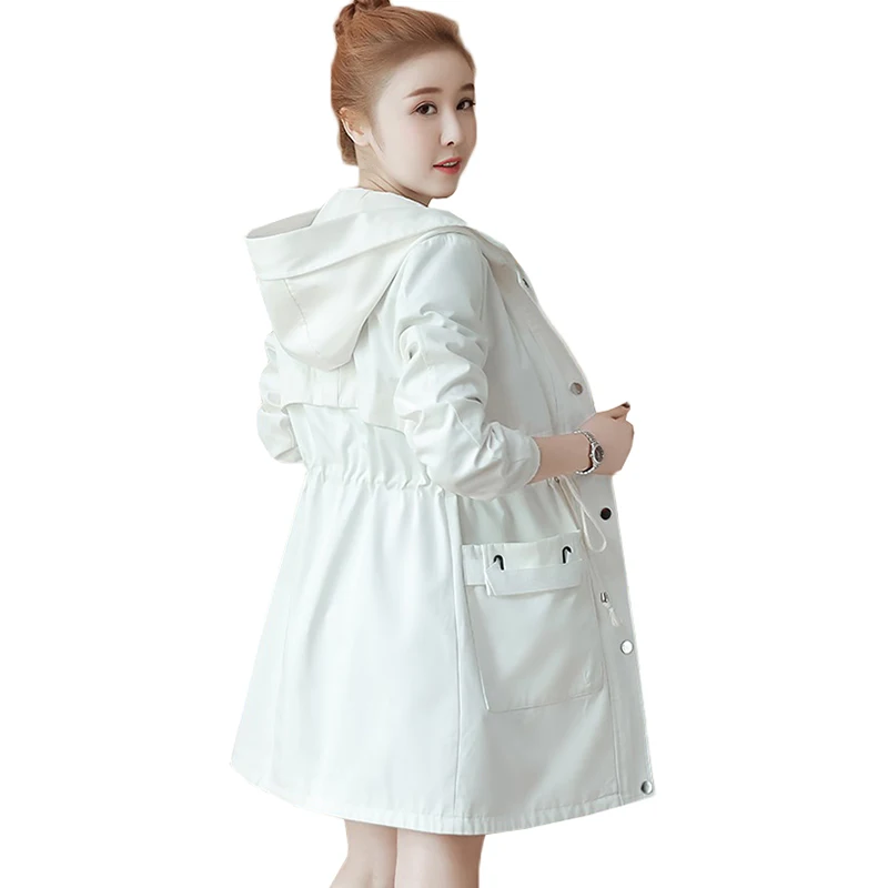 Осенний Женский Тренч новинка 2018 Корейская верхняя одежда средней длины с