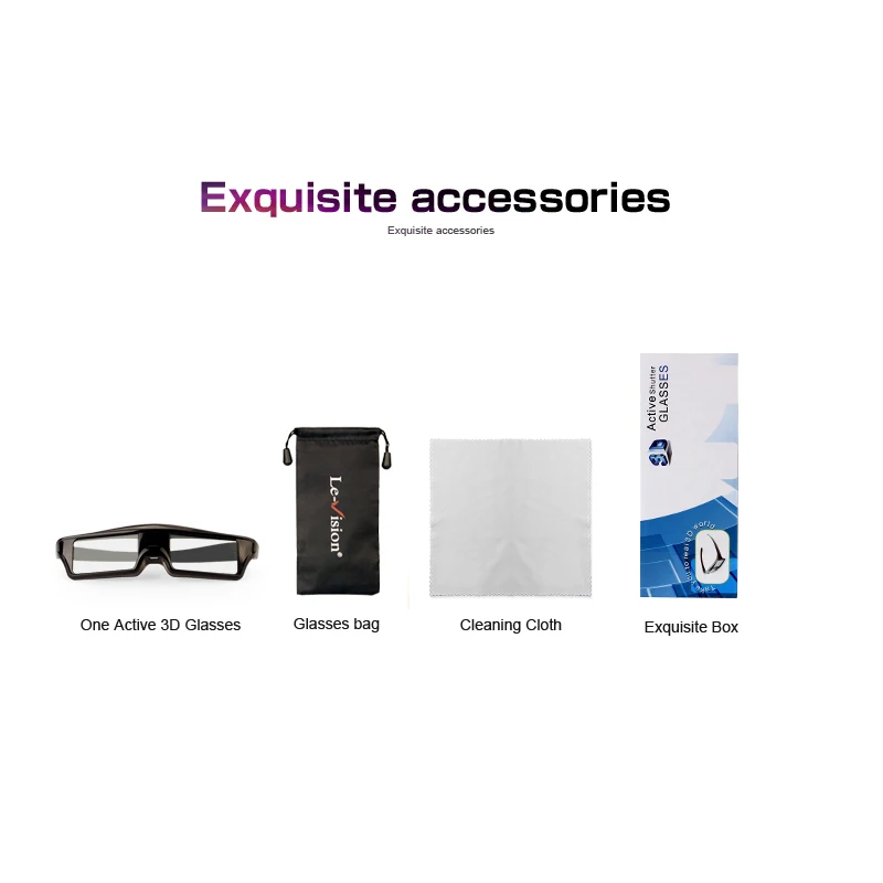 Le-Vision Bluetooth 3D Active Shutter Stereoscopic Glasses For TV Projector Epson / Samsung SONY SHARP Bluet | Электроника