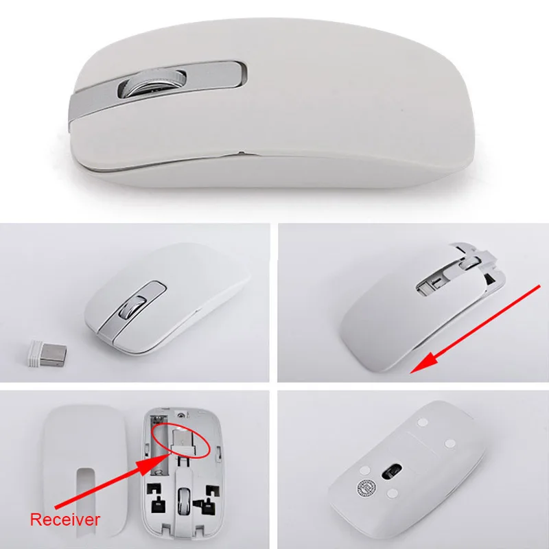 Игровая клавиатура мышь комбо беспроводная 2 4G Ультра тонкая Бесшумная