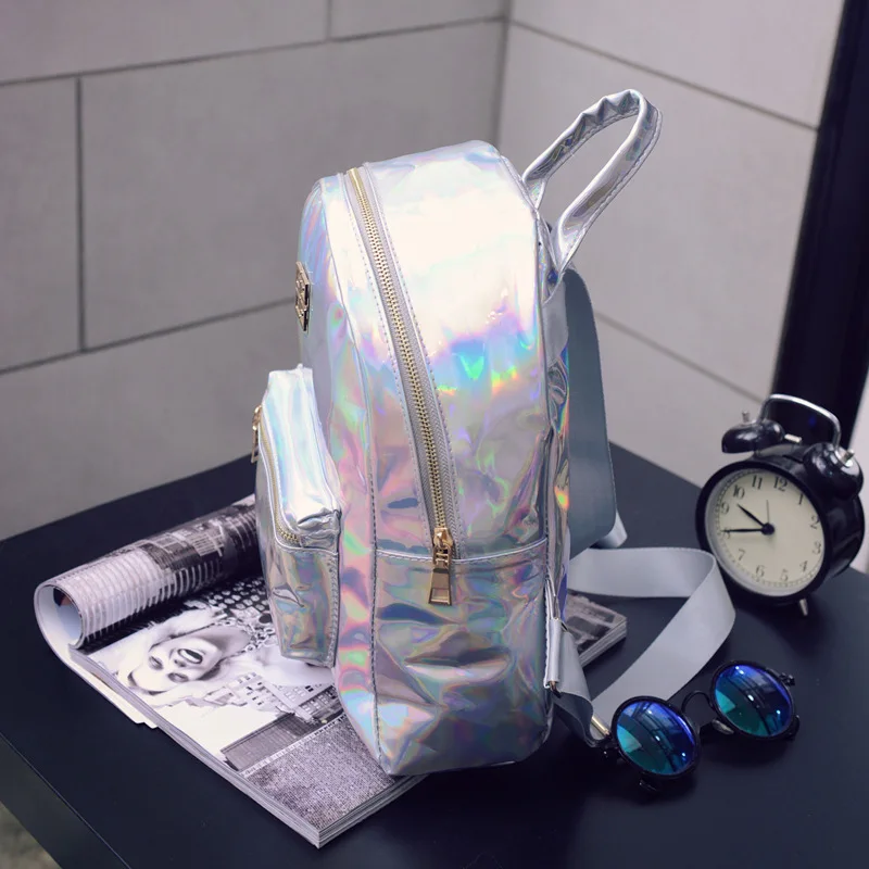 Fashion Brand Teenage Backpacks For Girls Laser Hologram Small Feminine Satchel Women Travel Girl Schoolbag Rucksacks | Багаж и сумки