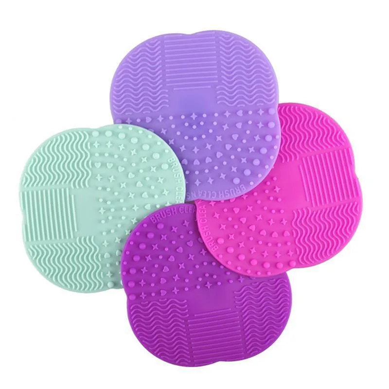 Силиконовый коврик для чистки очиститель кистей макияжа скруббер Присоска