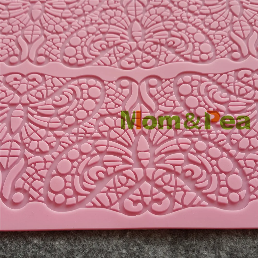 Силиконовая кружевная подкладка Mom &amp Pea GX199 в виде бабочки украшение для торта 3D