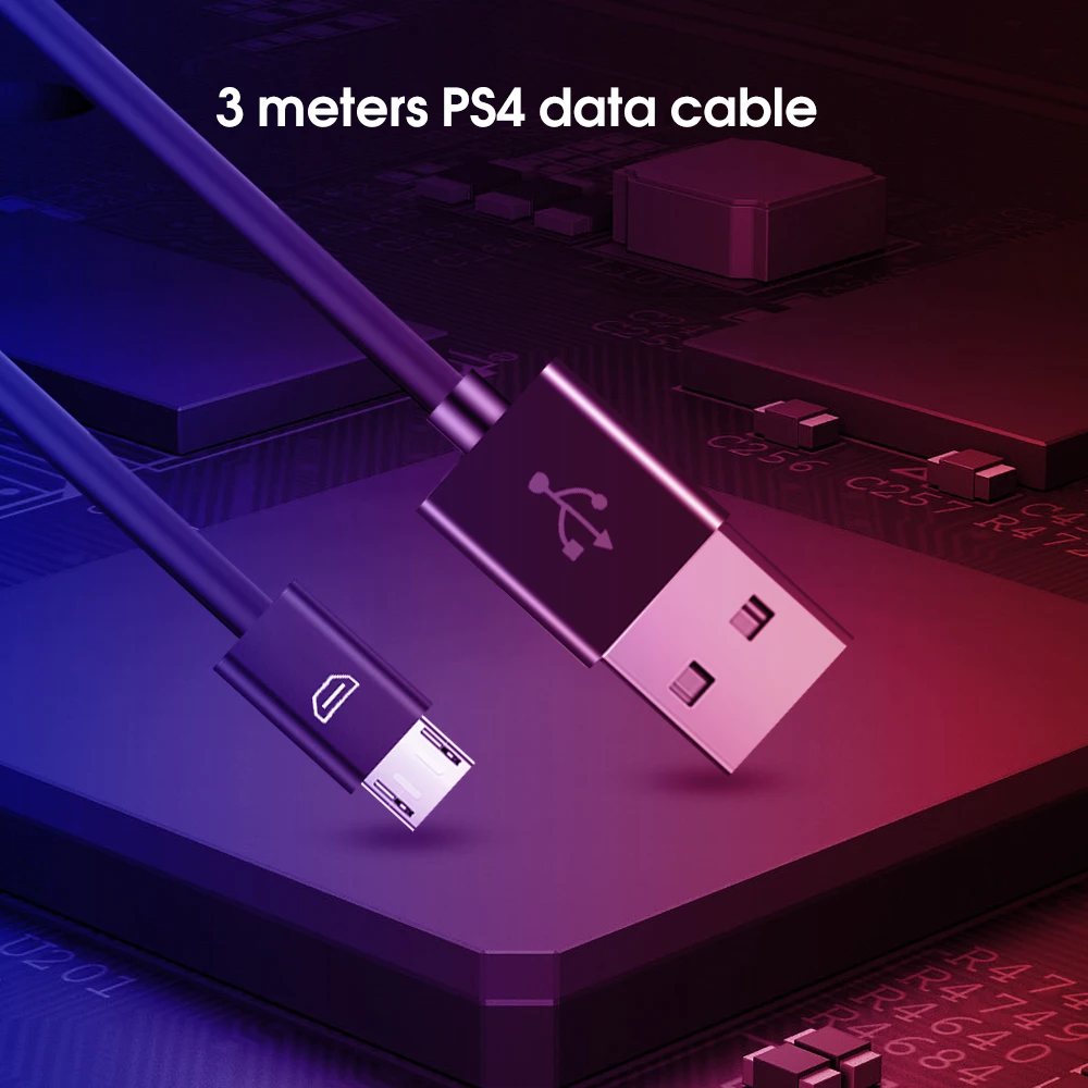 Зарядный USB-кабель Kebidu для контроллера PS4 Xbox зарядный шнур Sony Playstation 4 геймпада