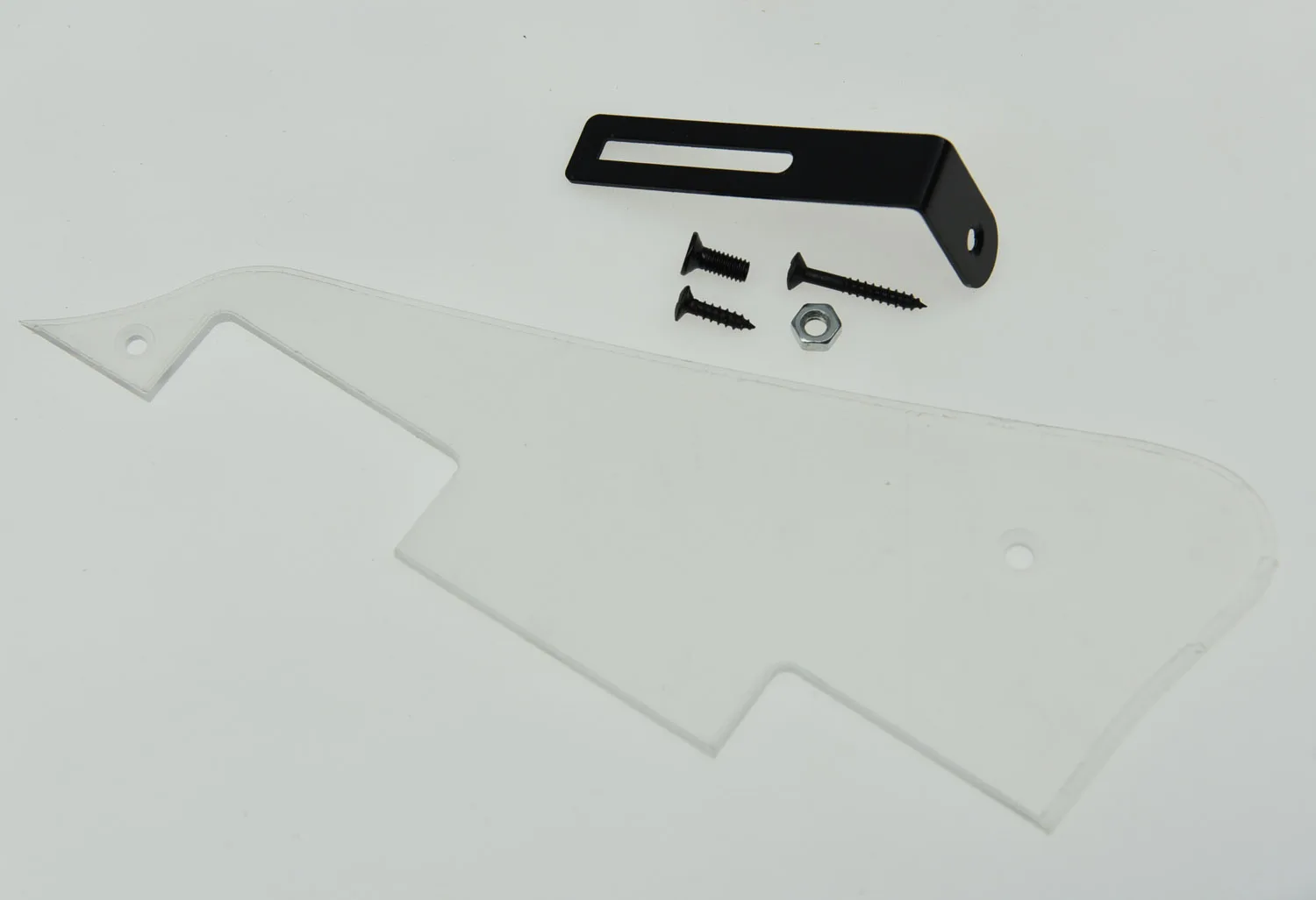 

KAISH Clear LP Guitar Pickguard Transparent Scratch Plate w/ Black Bracket