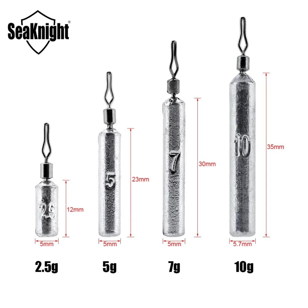 SeaKnight SK02 Drop Shot Fishing Lead Sinker 10PCS/Bag Weights 2.5g 5g 7g 10g for Drop-Shot Terminal Tackle Accessories | Спорт и