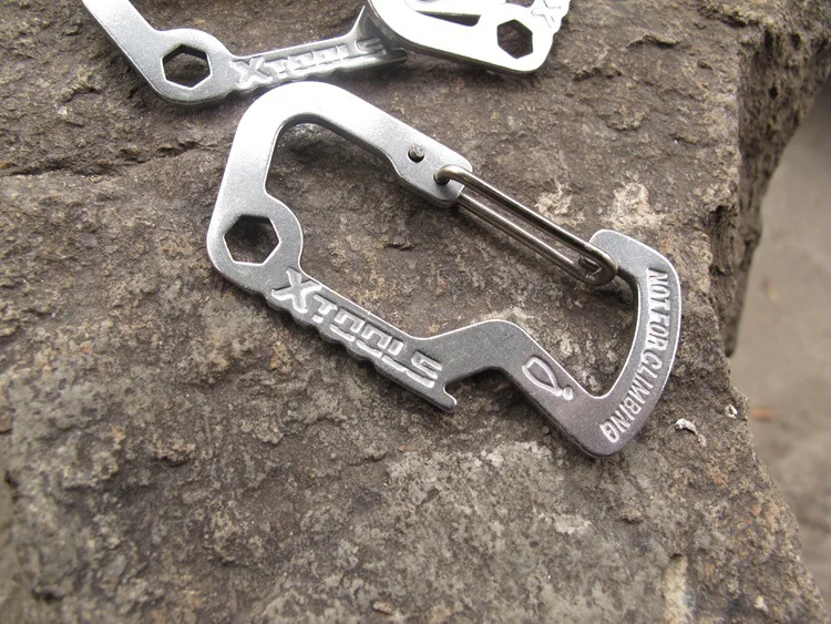 5 шт. Открытый нержавеющей стали карабин удобный d-типа многофункциональный висит