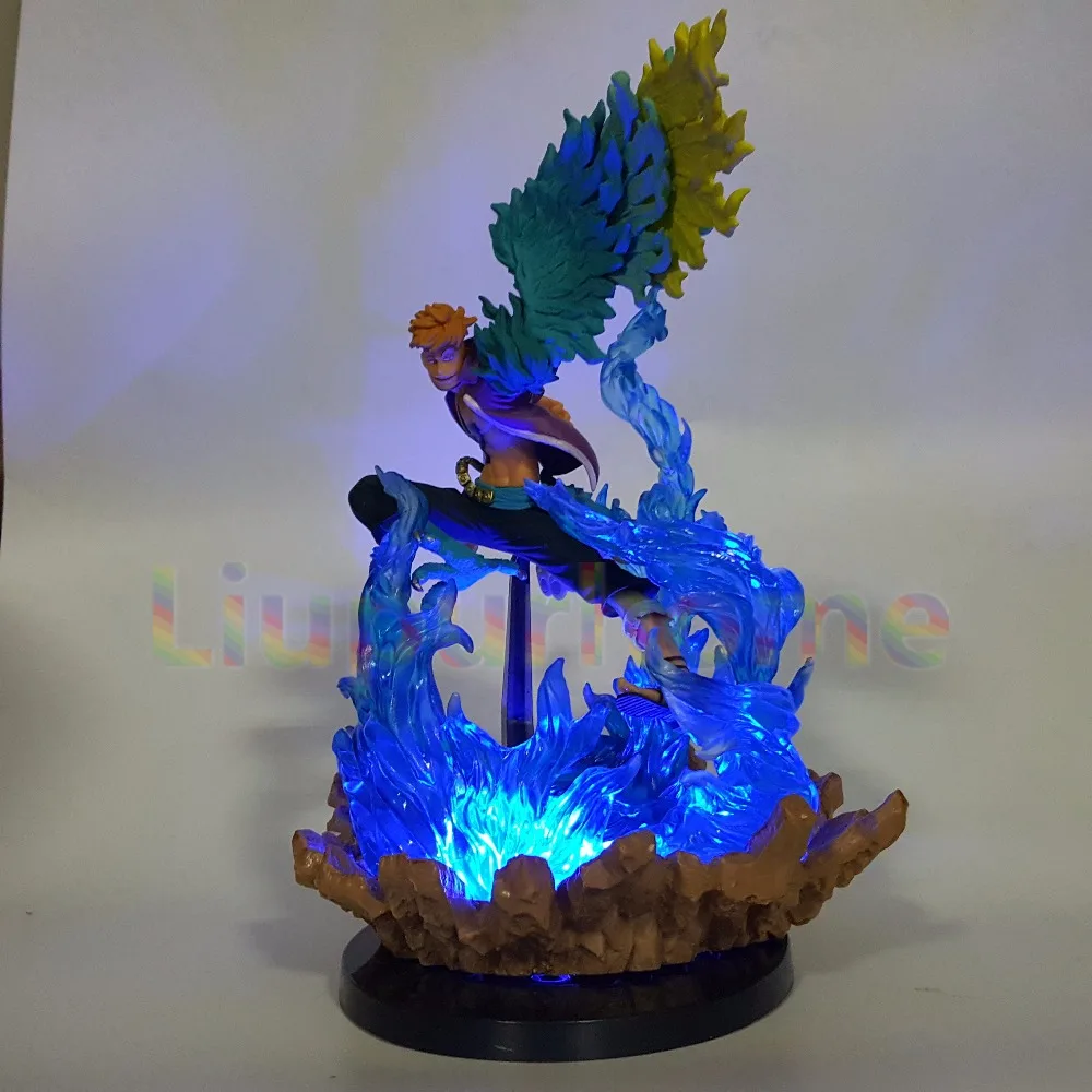

One Piece Marco Led Blue Fire Rock Base Model Toy One Piece Anime Marco Led Night Lights Xmax Gift Room Decor