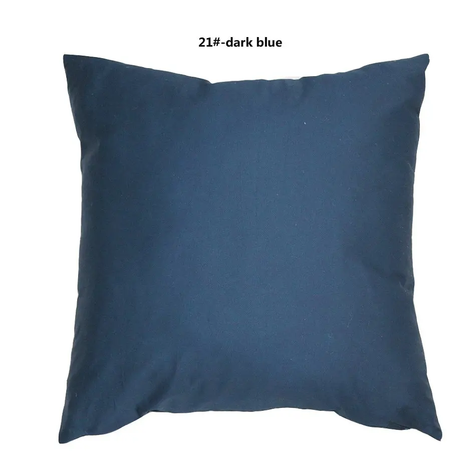 dark blue Наволочка для дивана из хлопка, 40x40/45x45/50x50/55x55/60x60/65x65/70x70 см, декоративная наволочка, чехол для подушки - Цвет: dark blue