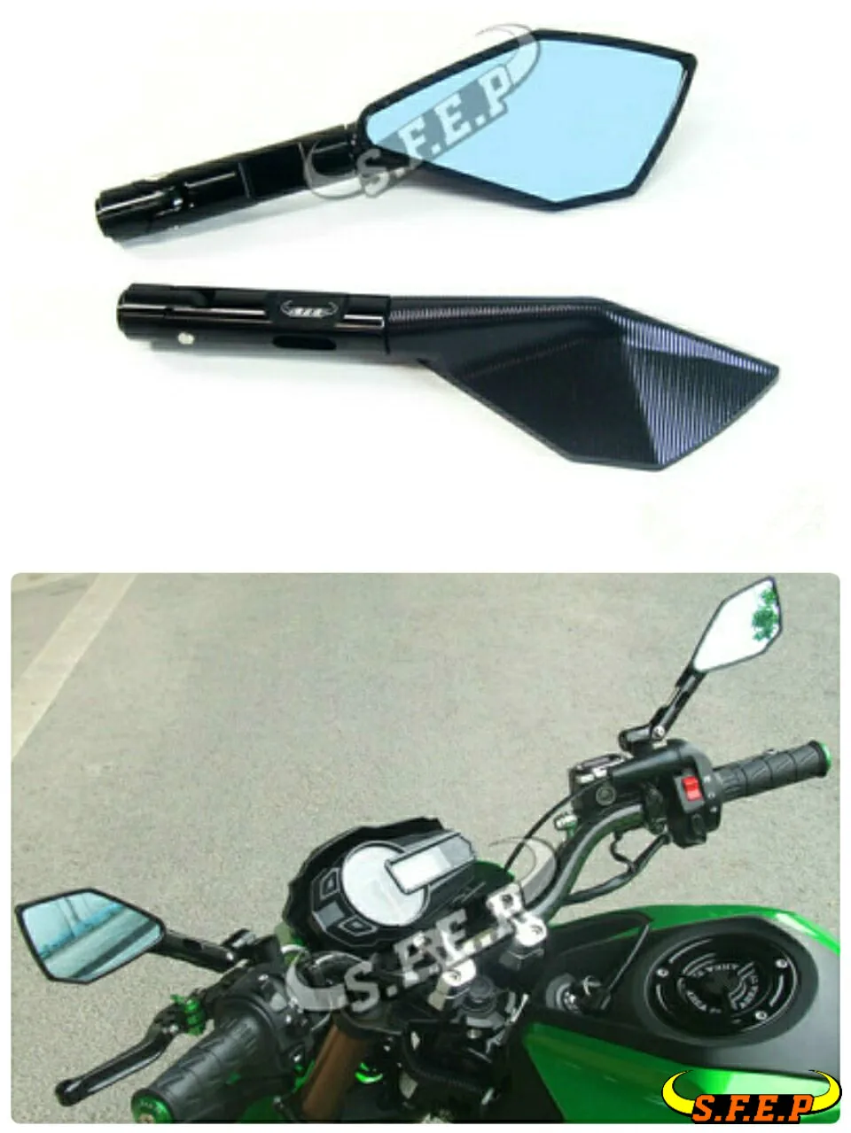 Мотоцикл Универсальный ЧПУ Ручка Бар зеркала для Kawasaki Z125/Z125Pro 2016 2017|bar mirror|handle bar