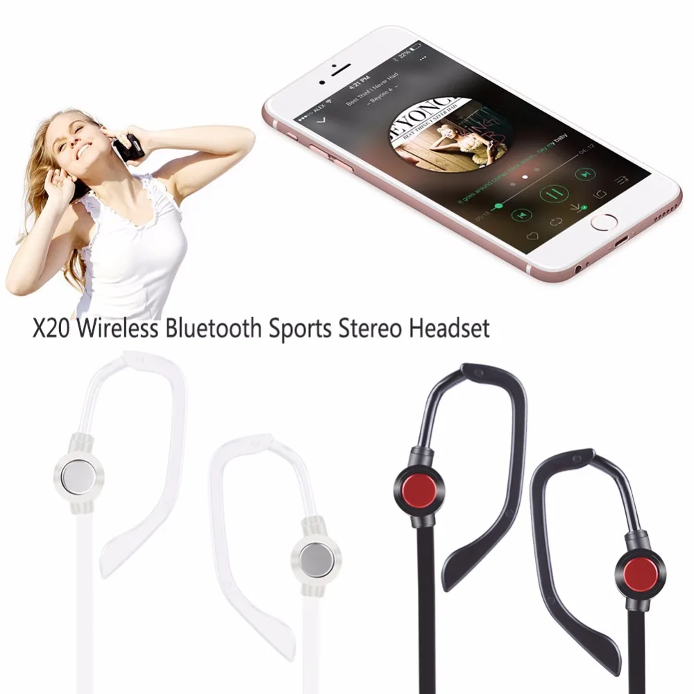 X20 Беспроводной Bluetooth стерео наушники спортивные для прослушивания музыки Hands free