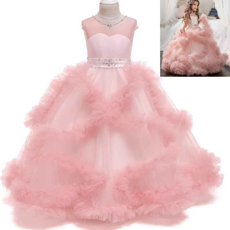 Princess and Children's Wedding Dress Banquet Long Girl's Birthday Party Stage Performance | Свадьбы и торжества